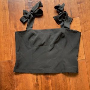 Topshop black tie tank US Size 12